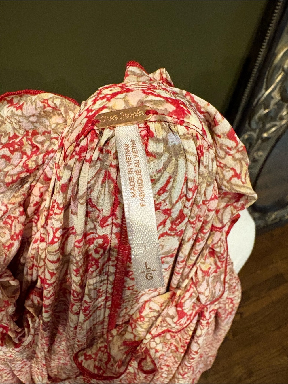 Free People Feeling Groovy Red Floral Tiered Maxi Dress - Picture 5 of 5